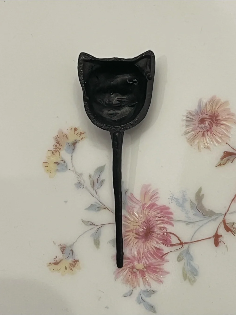 Vintage Halloween Black Spooky Cat Cupcake Cake Topper Pick 1950's Decoration